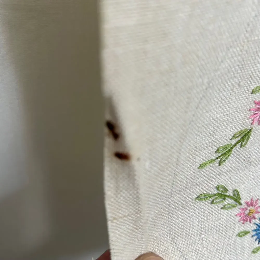 Vintage Prime Needleart Co Stamped Linen #1082 Floral Runner Unfinished‎ Project